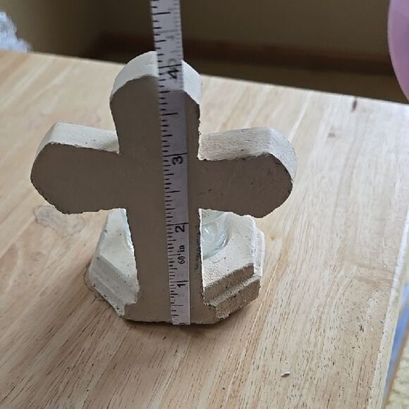 Greenbrier Votive Candle Holder with Jeweled Cross Look Faith Unisex Decor - Picture 3 of 10